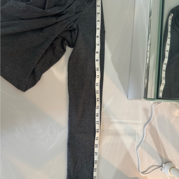 NWT Splendid Charcoal Long Sleeve chic cowlneck  Dress Medium - Picture 12 of 13